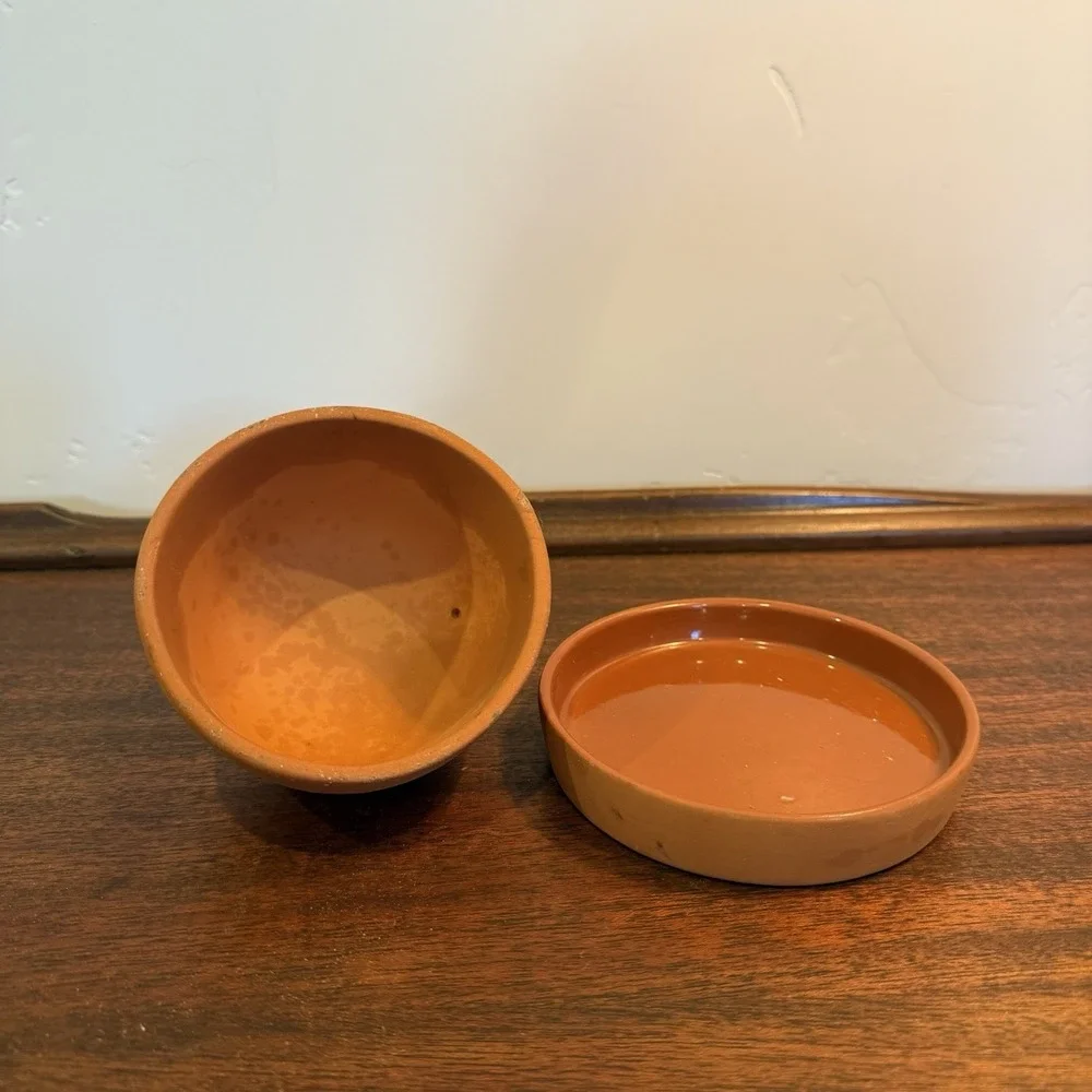 Vintage Garlic Baker‎ Roaster Terra Cotta 1993 Boston Warehouse Ceramic